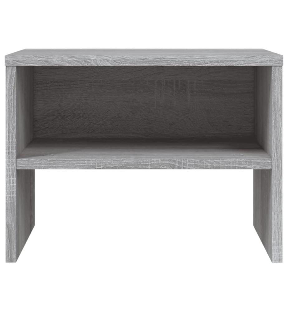 Nachttische 2 Stk. Grau Sonoma 40x30x30 cm Holzwerkstoff