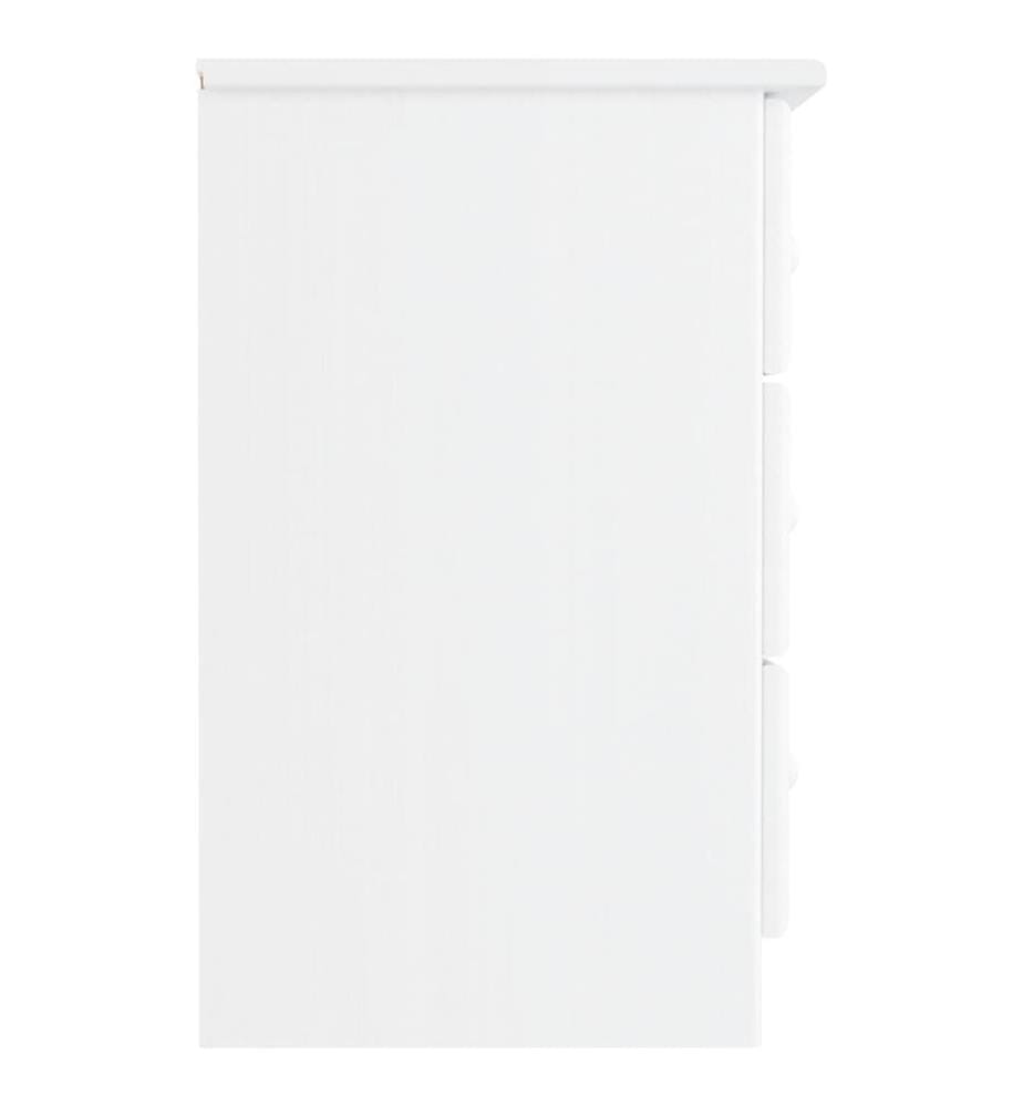 Nachttisch ALTA Weiss 41x35x55 cm Massivholz Kiefer