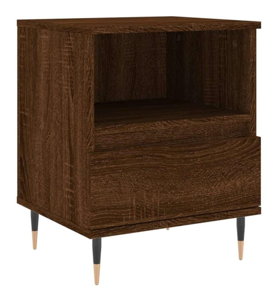 Nachttische 2 Stk. Braun Eichen-Optik 40x35x50 cm Holzwerkstoff