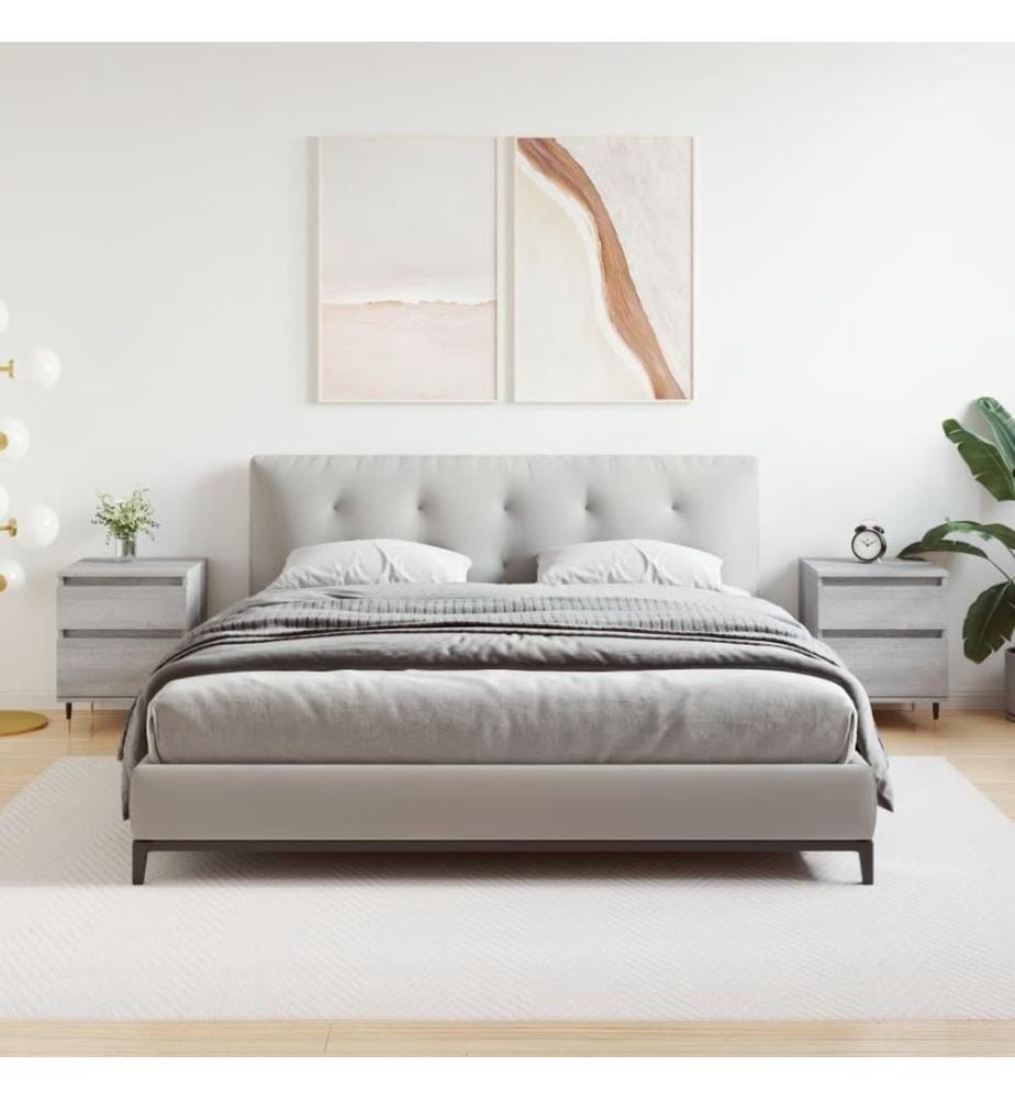 Nachttische 2 Stk. Grau Sonoma 40x35x50 cm Holzwerkstoff