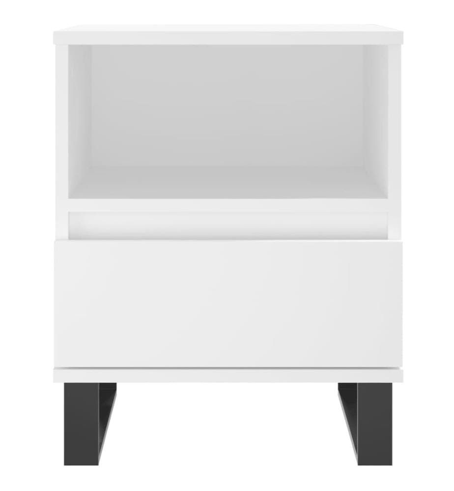 Nachttisch Weiss 40x35x50 cm Holzwerkstoff