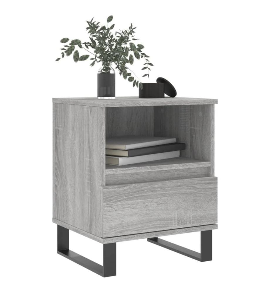 Nachttisch Grau Sonoma 40x35x50 cm Holzwerkstoff