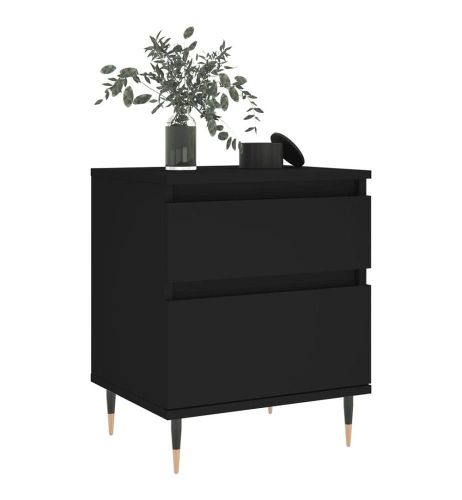 Nachttische 2 Stk. Schwarz 40x35x50 cm Holzwerkstoff