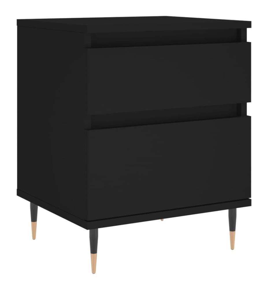Nachttische 2 Stk. Schwarz 40x35x50 cm Holzwerkstoff