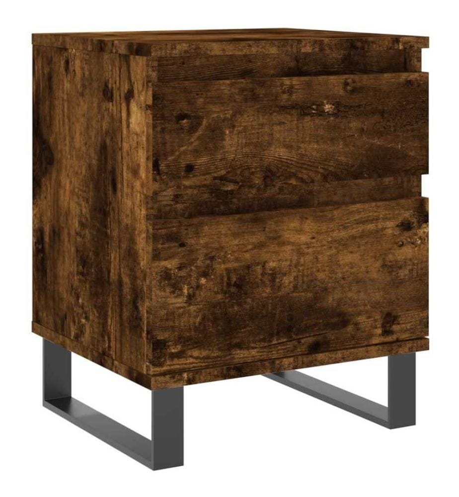 Nachttische 2 Stk. Räuchereiche 40x35x50 cm Holzwerkstoff