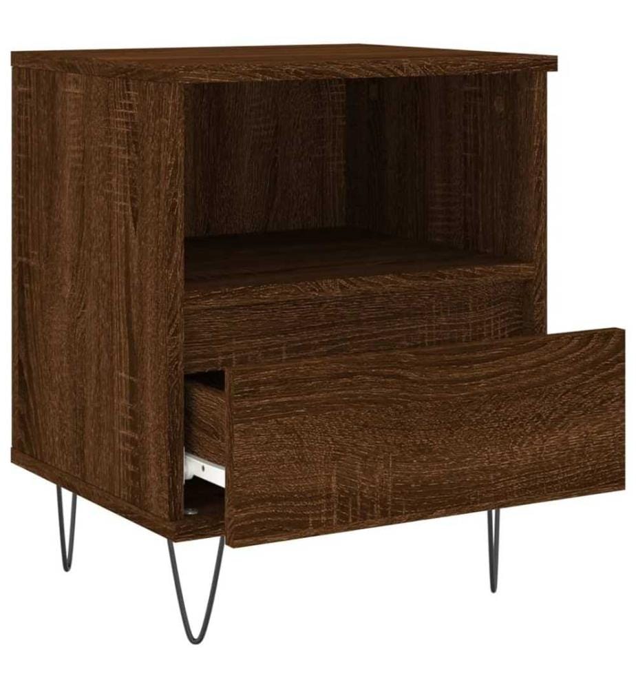 Nachttisch Braun Eichen-Optik 40x35x50 cm Holzwerkstoff