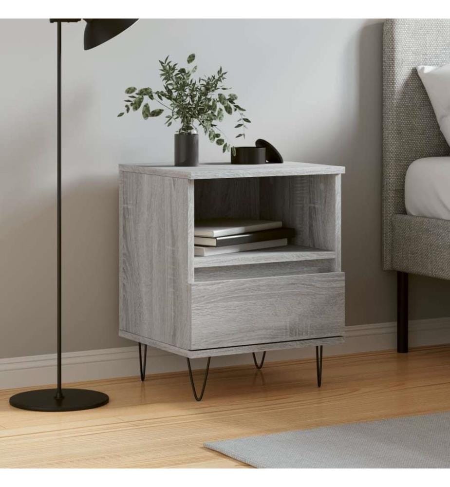 Nachttisch Grau Sonoma 40x35x50 cm Holzwerkstoff