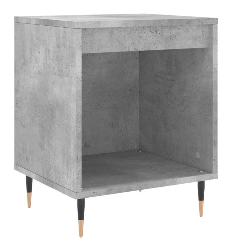 Nachttische 2 Stk. Betongrau 40x35x50 cm Holzwerkstoff