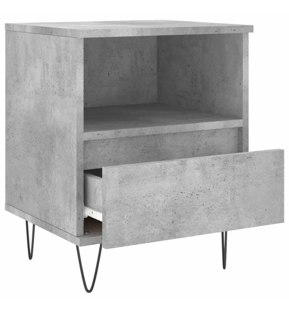 Nachttisch Betongrau 40x35x50 cm Holzwerkstoff