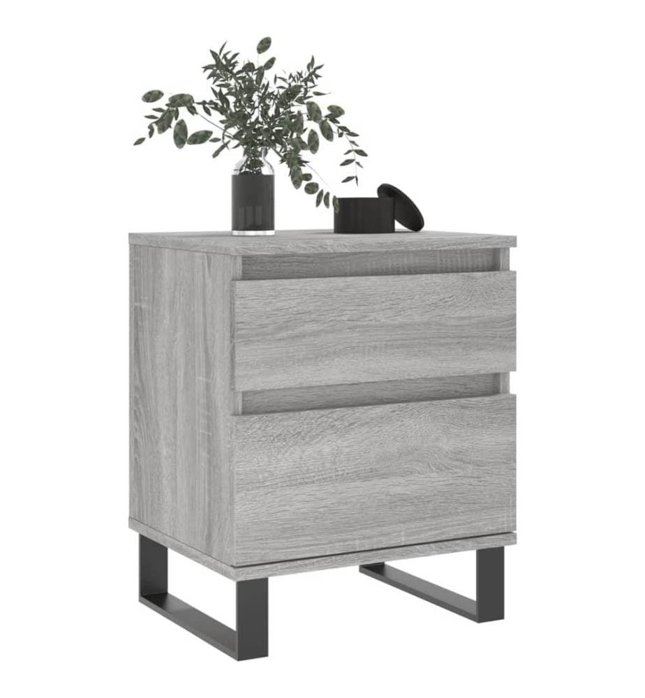 Nachttisch Grau Sonoma 40x35x50 cm Holzwerkstoff
