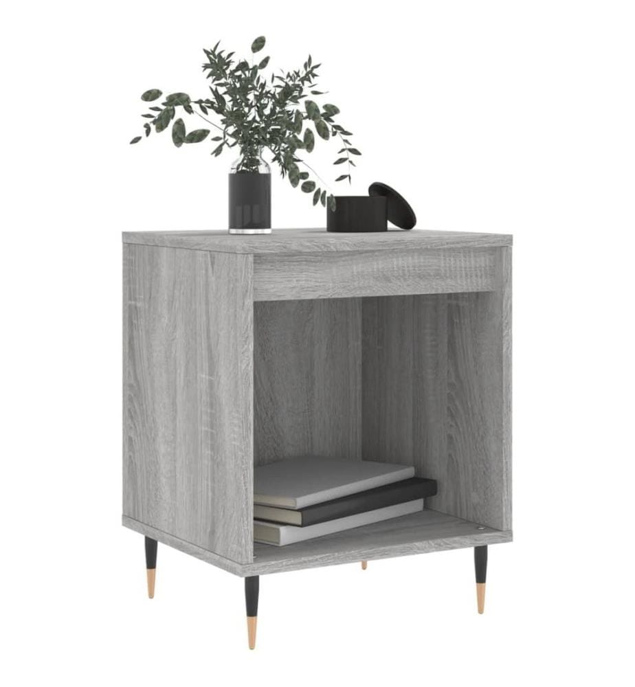 Nachttische 2 Stk. Grau Sonoma 40x35x50 cm Holzwerkstoff