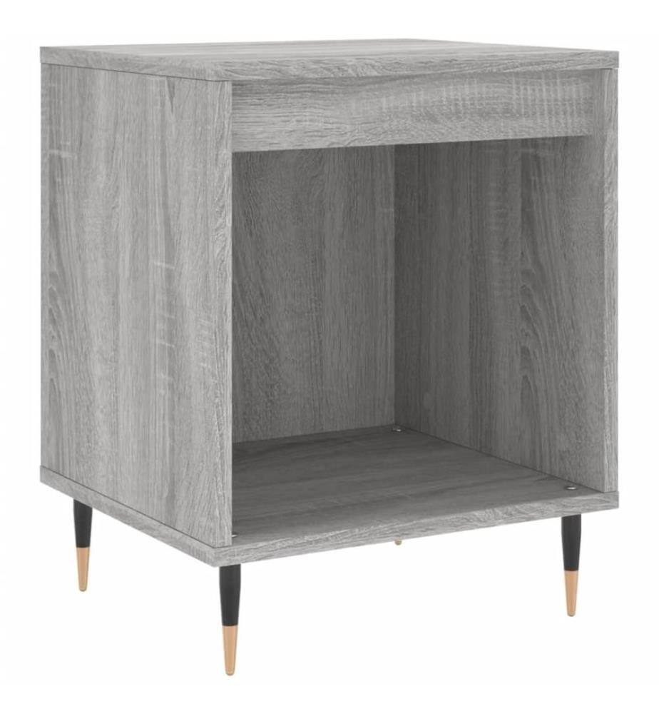Nachttische 2 Stk. Grau Sonoma 40x35x50 cm Holzwerkstoff