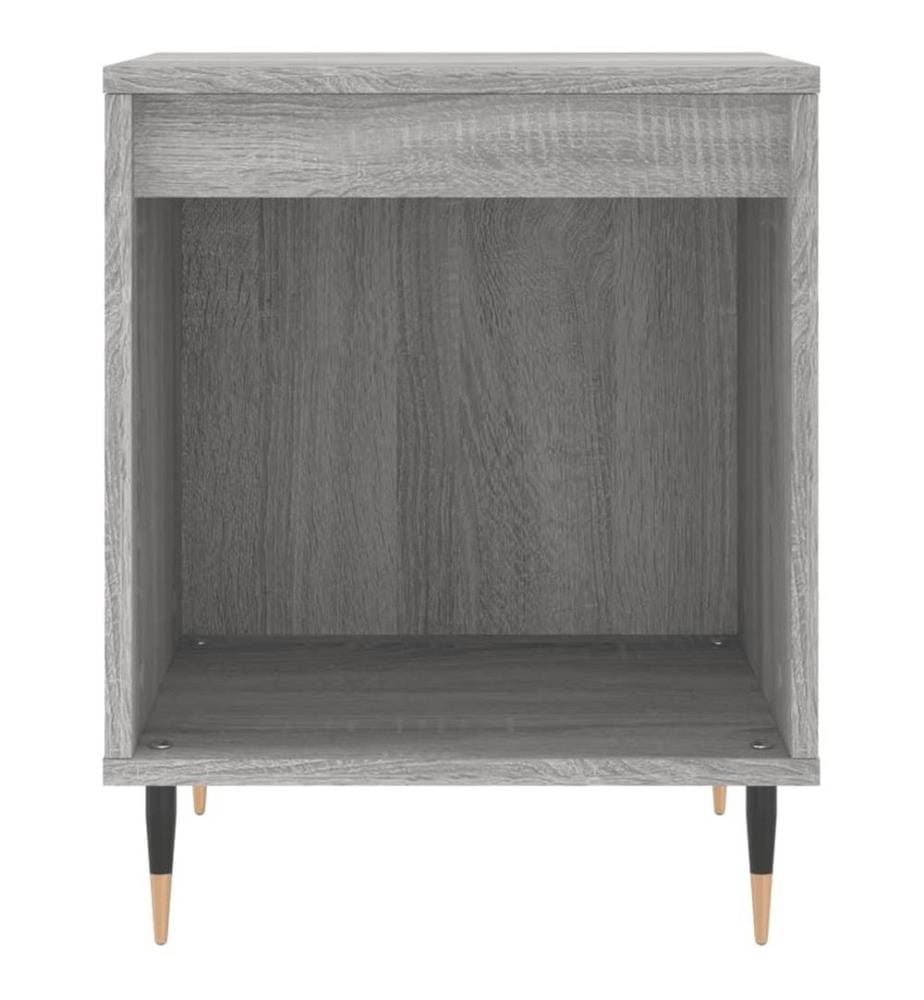 Nachttische 2 Stk. Grau Sonoma 40x35x50 cm Holzwerkstoff