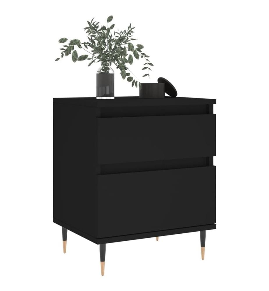 Nachttisch Schwarz 40x35x50 cm Holzwerkstoff
