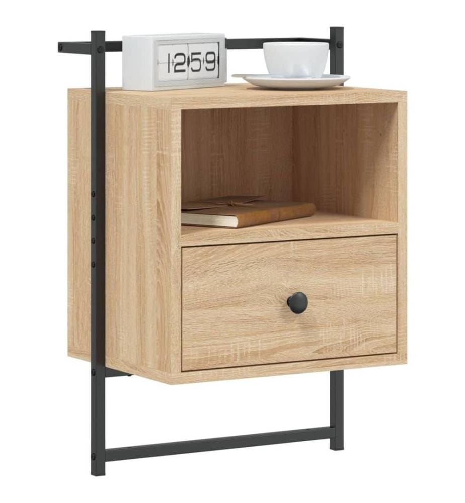 Wand-Nachttisch Sonoma-Eiche 40x30x61 cm Holzwerkstoff