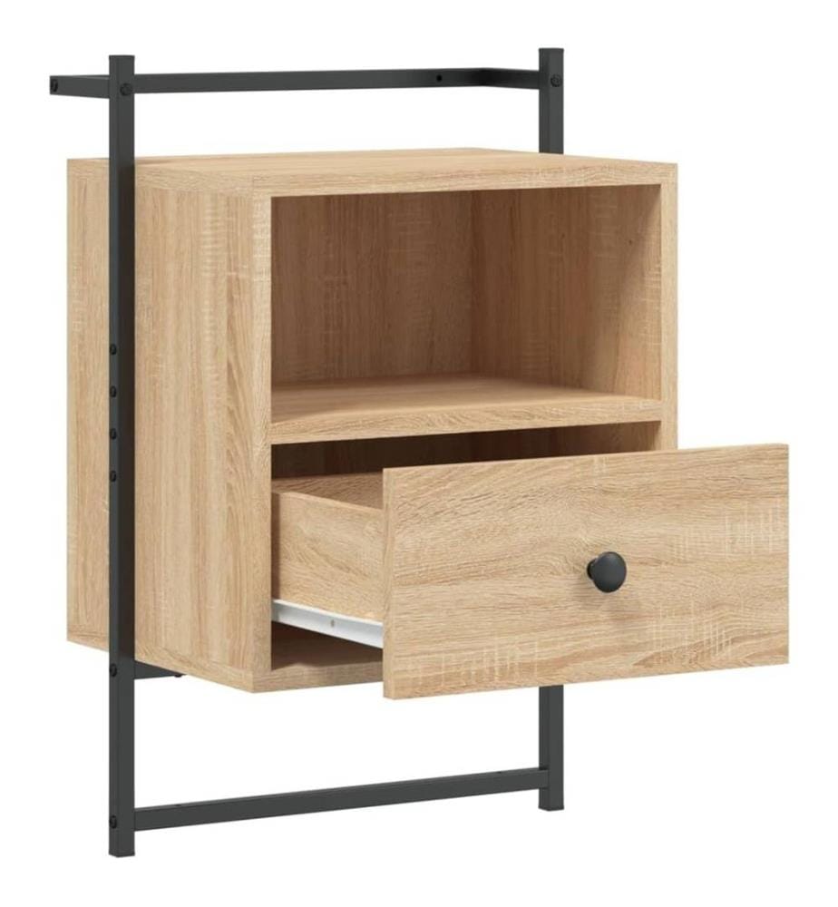 Wand-Nachttisch Sonoma-Eiche 40x30x61 cm Holzwerkstoff