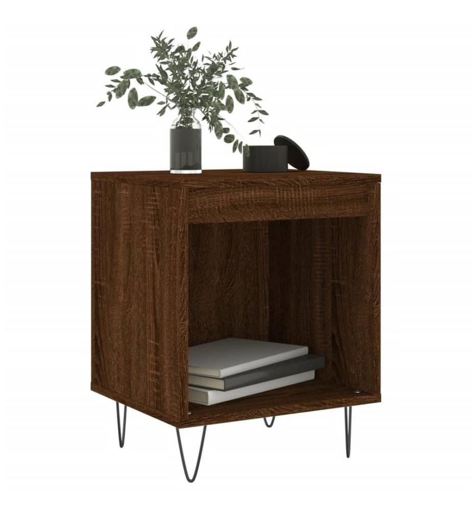 Nachttische 2 Stk. Braun Eichen-Optik 40x35x50 cm Holzwerkstoff
