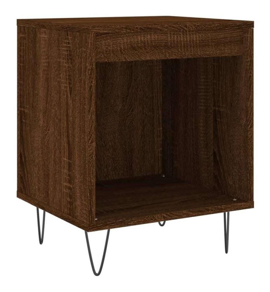 Nachttische 2 Stk. Braun Eichen-Optik 40x35x50 cm Holzwerkstoff