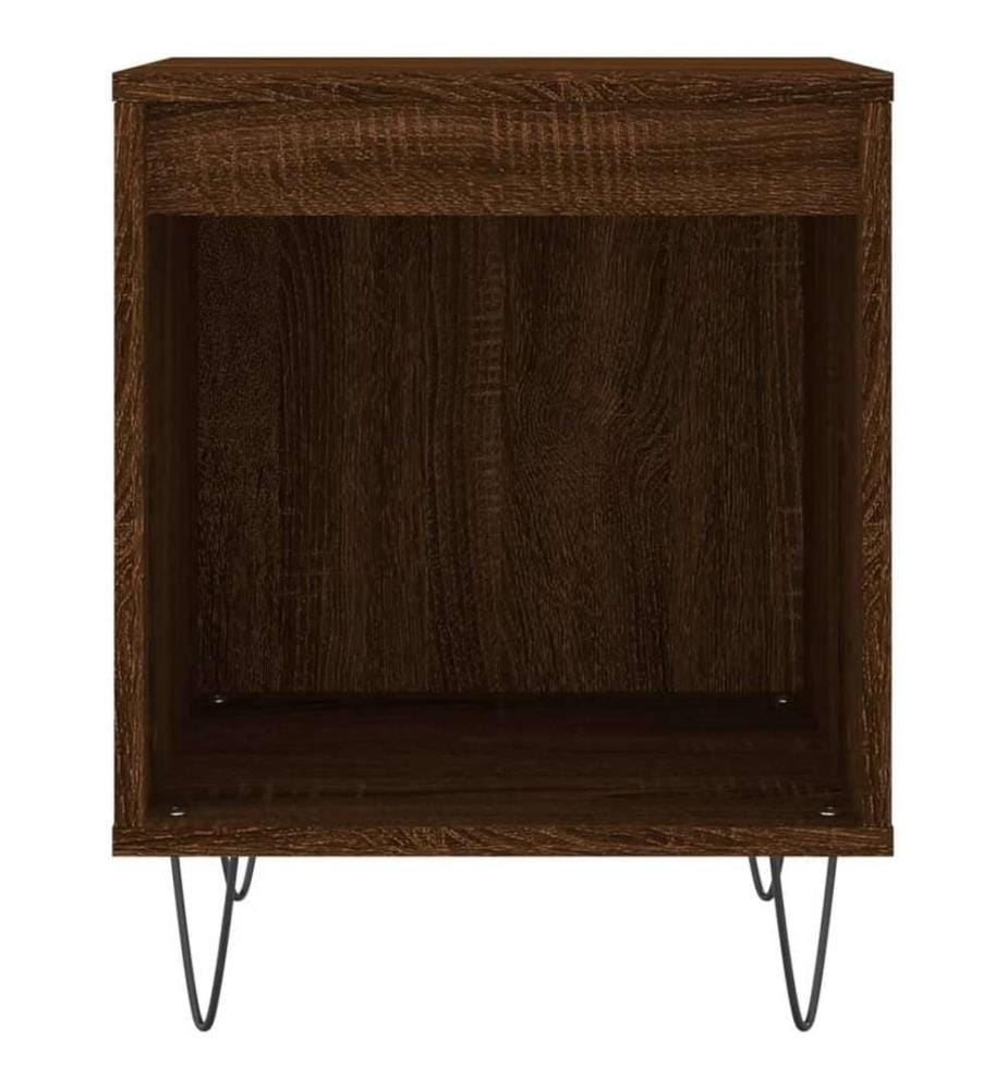 Nachttische 2 Stk. Braun Eichen-Optik 40x35x50 cm Holzwerkstoff