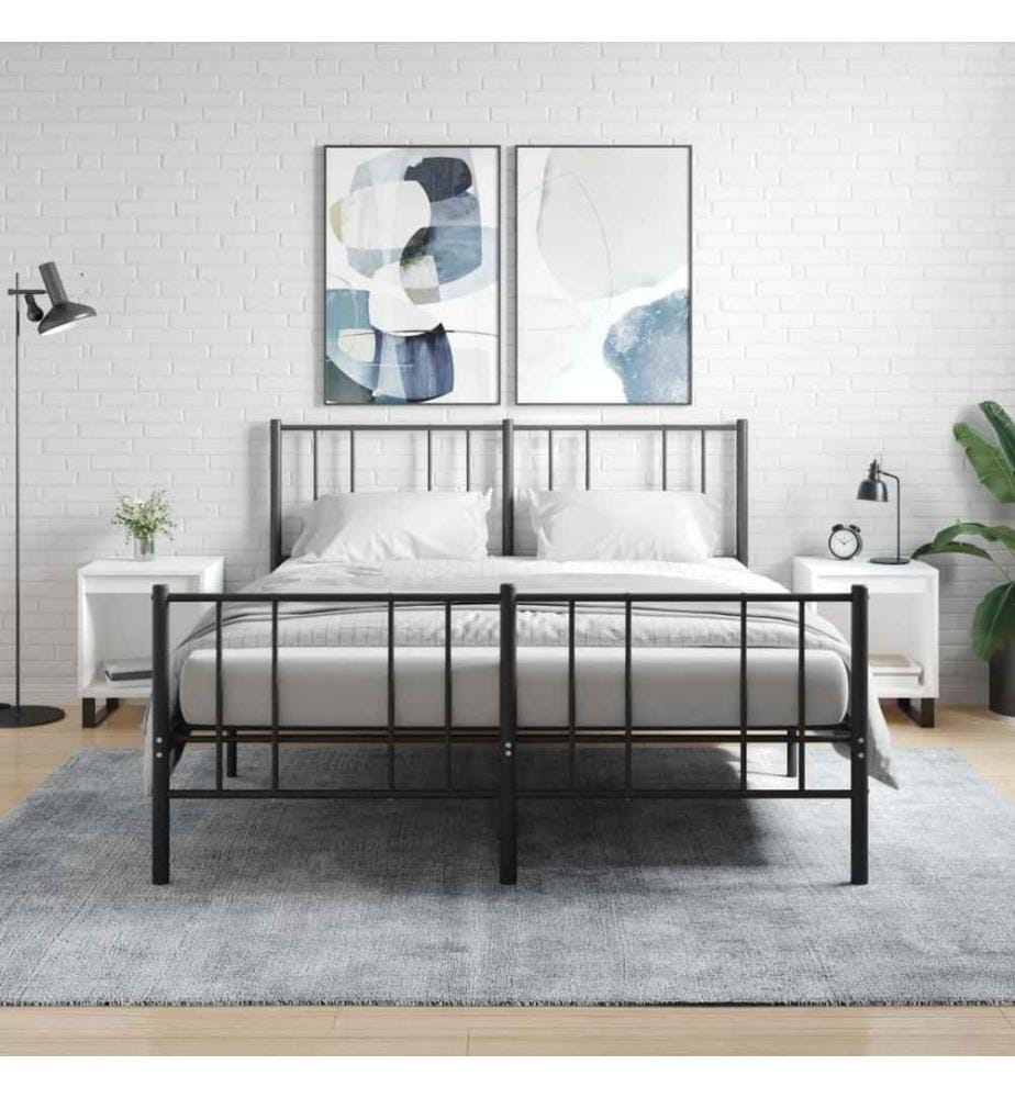 Nachttische 2 Stk. Weiss 40x35x50 cm Holzwerkstoff