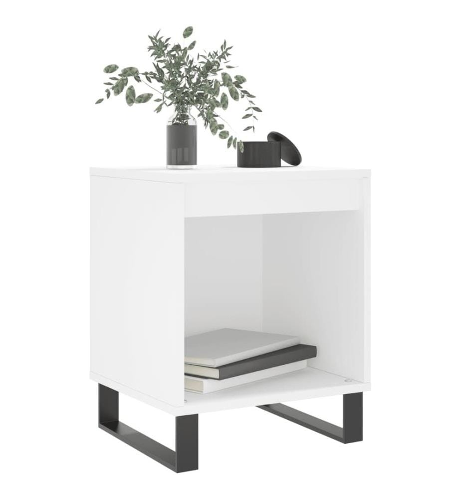 Nachttische 2 Stk. Weiss 40x35x50 cm Holzwerkstoff