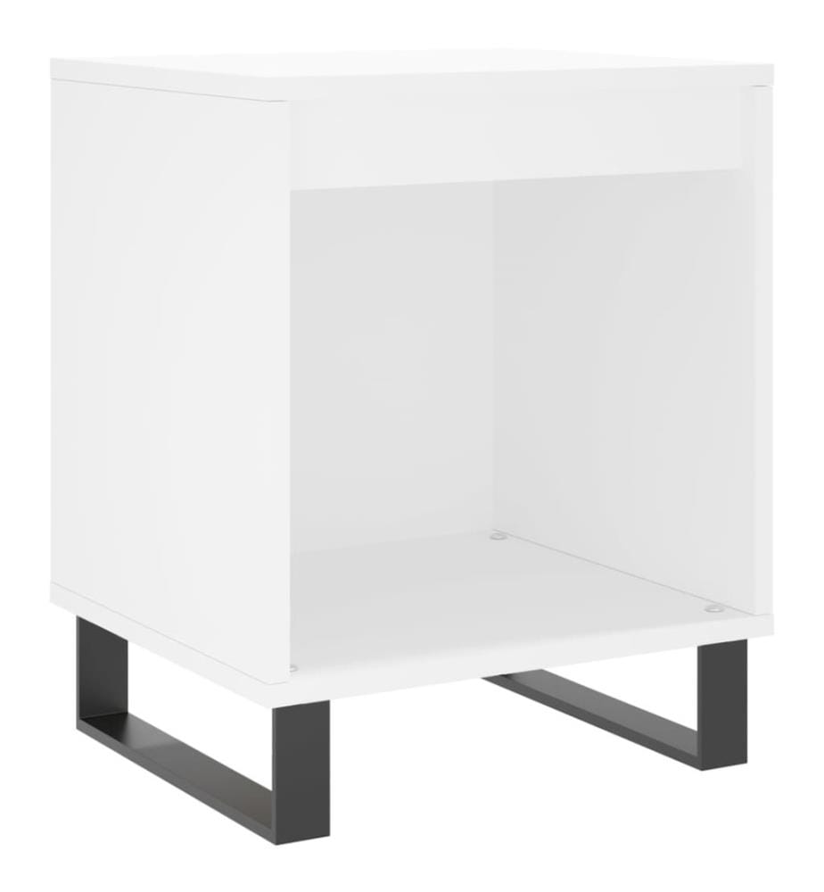 Nachttische 2 Stk. Weiss 40x35x50 cm Holzwerkstoff