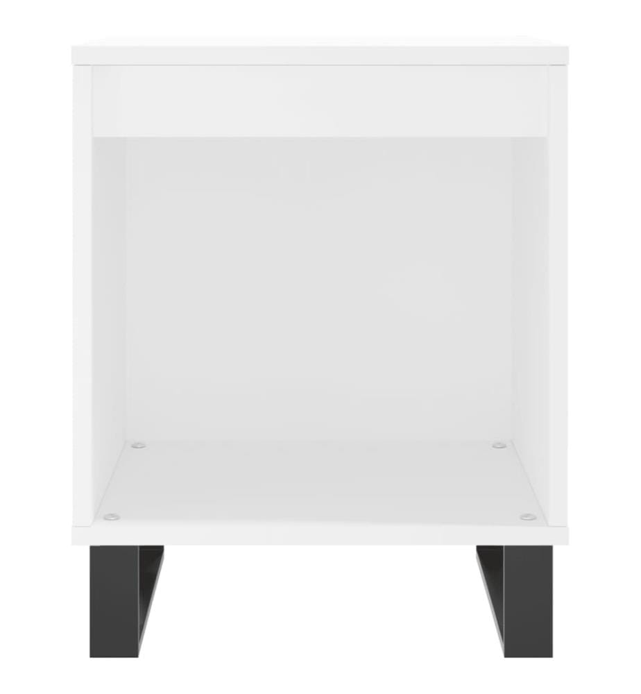 Nachttische 2 Stk. Weiss 40x35x50 cm Holzwerkstoff