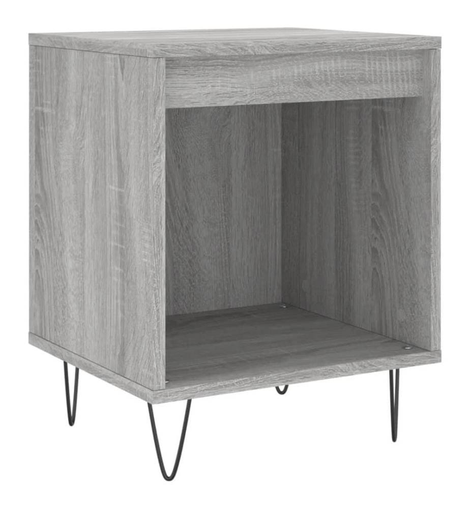 Nachttische 2 Stk. Grau Sonoma 40x35x50 cm Holzwerkstoff