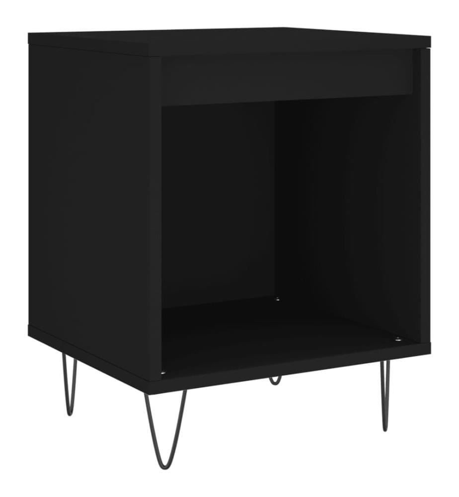 Nachttisch Schwarz 40x35x50 cm Holzwerkstoff