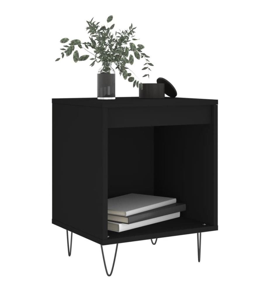 Nachttisch Schwarz 40x35x50 cm Holzwerkstoff