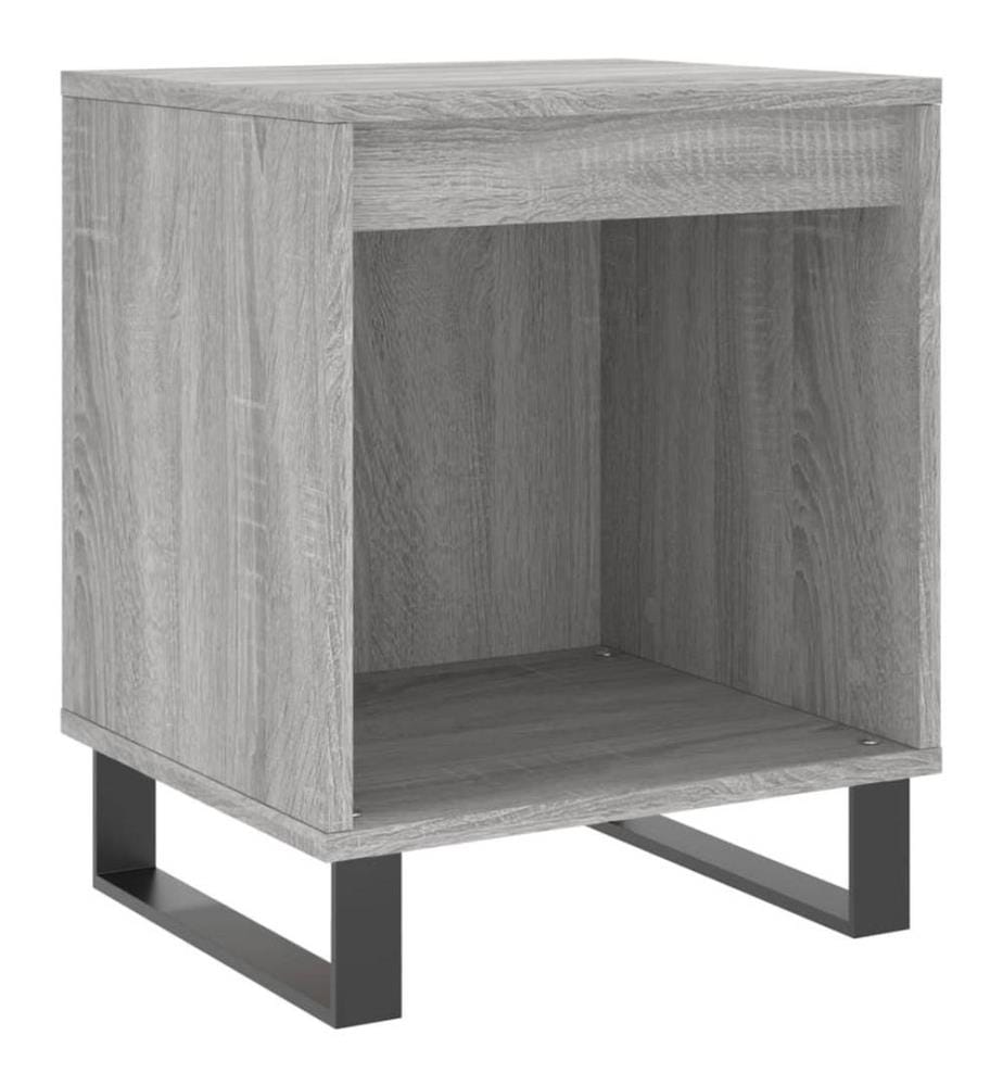 Nachttische 2 Stk. Grau Sonoma 40x35x50 cm Holzwerkstoff