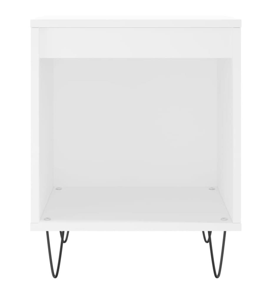 Nachttisch Weiss 40x35x50 cm Holzwerkstoff