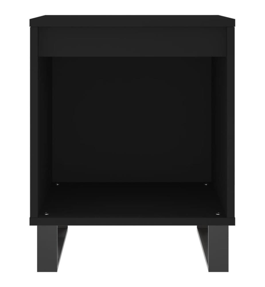 Nachttische 2 Stk. Schwarz 40x35x50 cm Holzwerkstoff