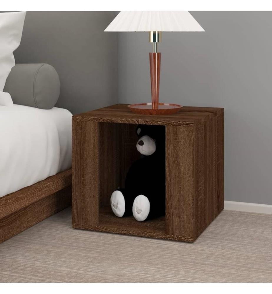 Nachttisch Braun Eichen-Optik 41x40x36 cm Holzwerkstoff
