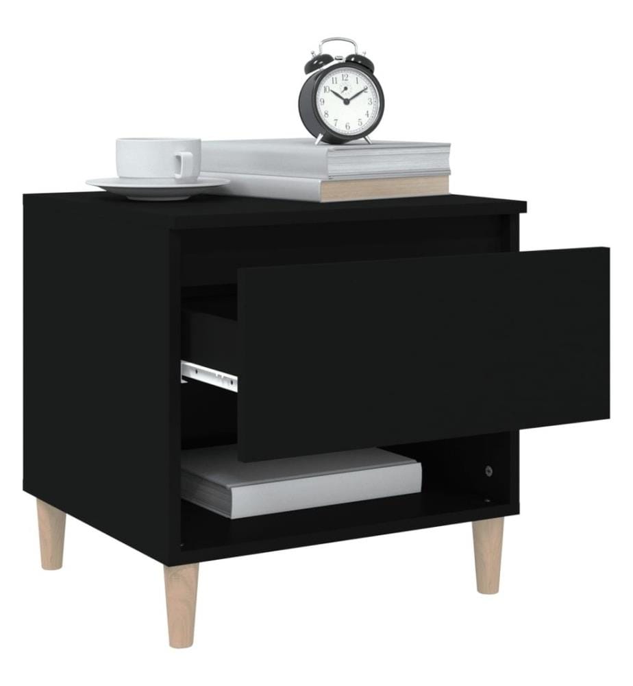 Nachttische 2 Stk. Schwarz 50x46x50 cm Holzwerkstoff