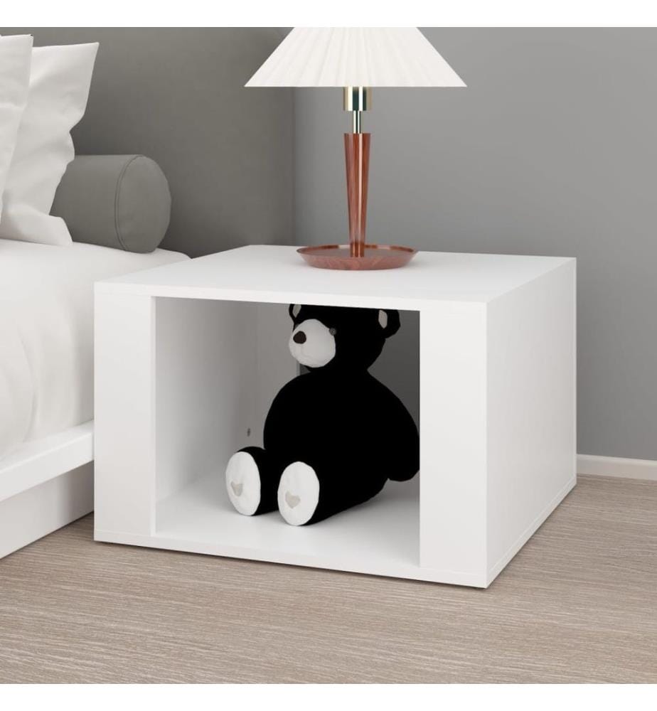 Nachttisch Weiss 57x55x36 cm Holzwerkstoff