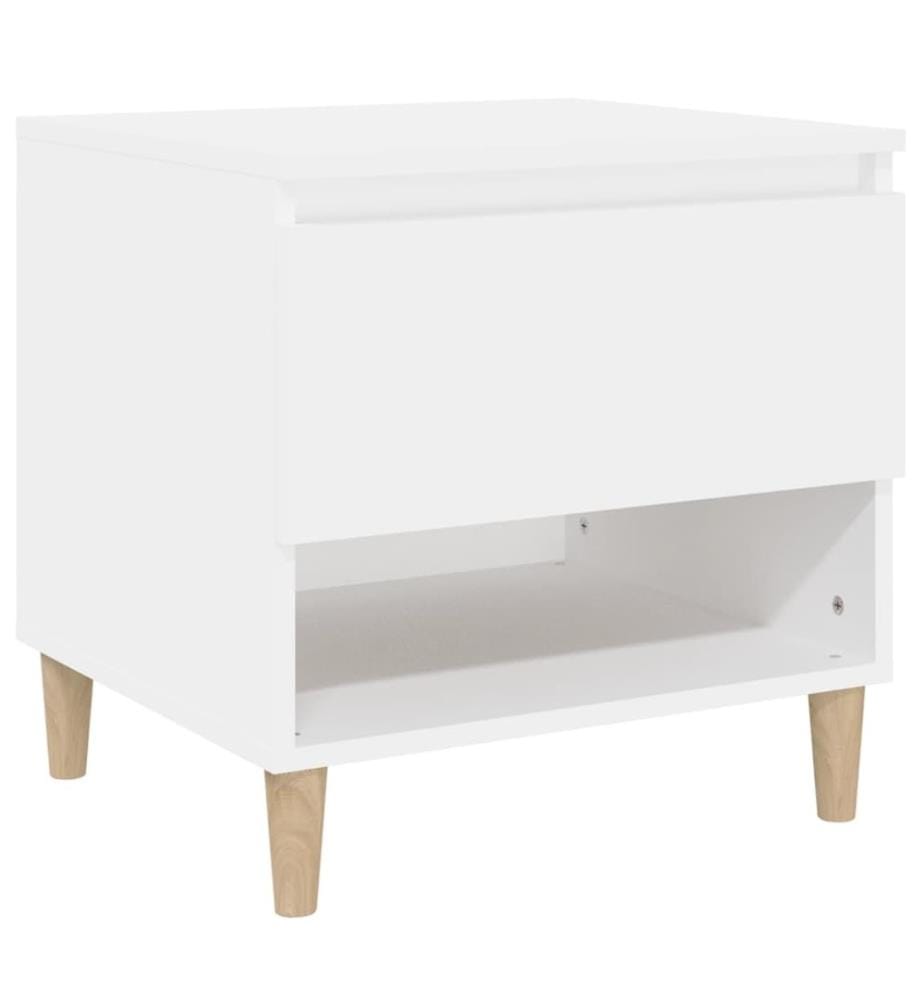 Nachttisch Weiss 50x46x50 cm Holzwerkstoff