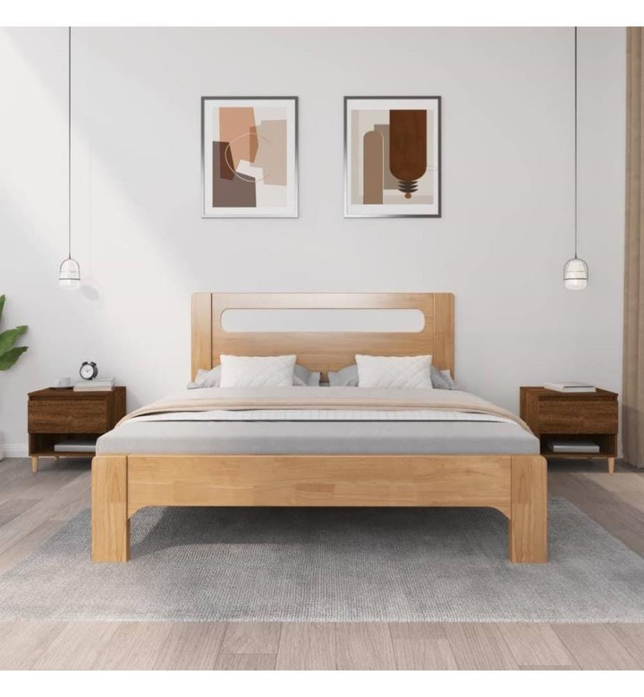 Nachttische 2 Stk. Braun Eichen-Optik 50x46x50 cm Holzwerkstoff
