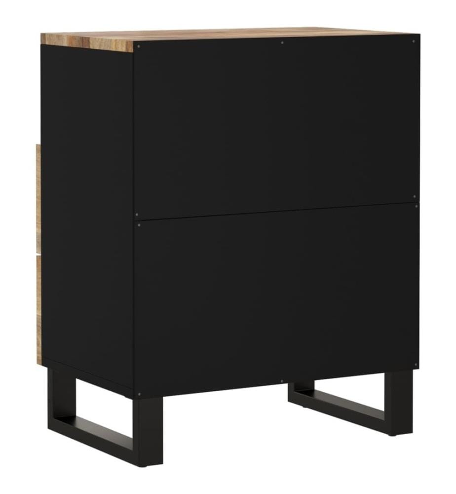 Nachttisch 50x33x62 cm Massivholz Mango & Holzwerkstoff