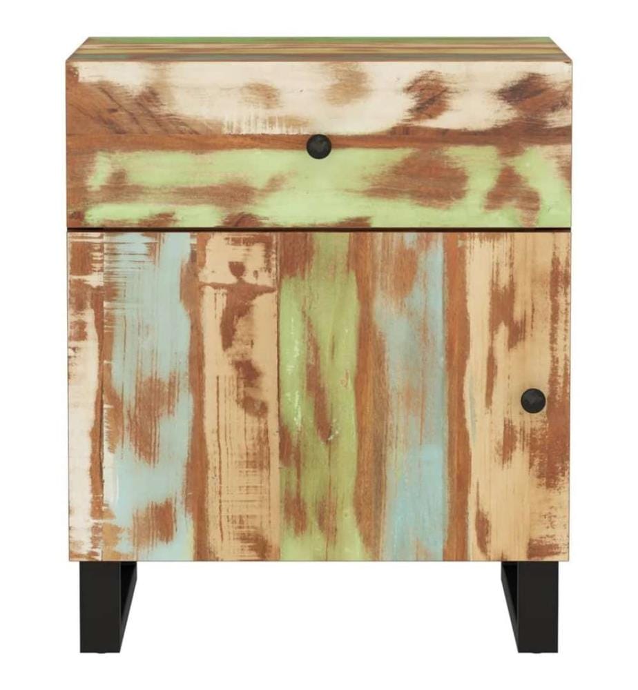 Nachttisch 50x33x60 cm Altholz Massiv & Holzwerkstoff
