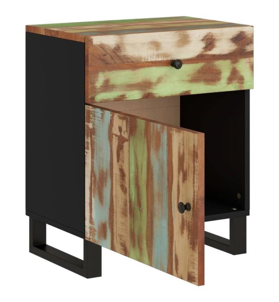 Nachttisch 50x33x60 cm Altholz Massiv & Holzwerkstoff
