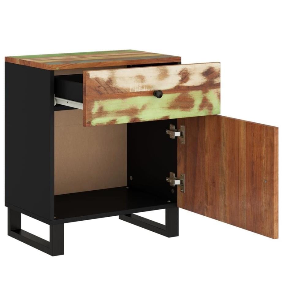 Nachttisch 50x33x60 cm Altholz Massiv & Holzwerkstoff