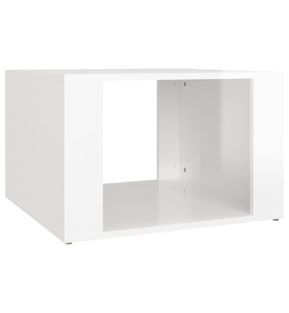 Nachttisch Hochglanz-Weiss 57x55x36 cm Holzwerkstoff