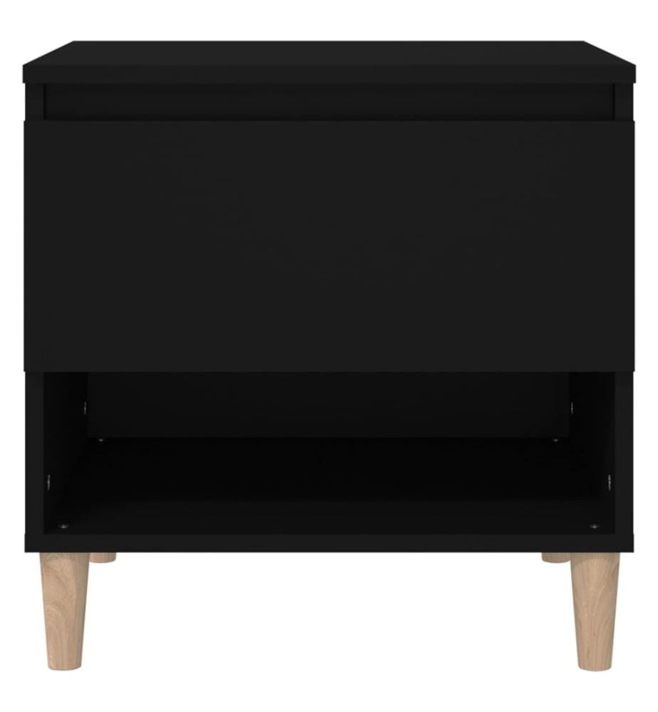 Nachttisch Schwarz 50x46x50 cm Holzwerkstoff