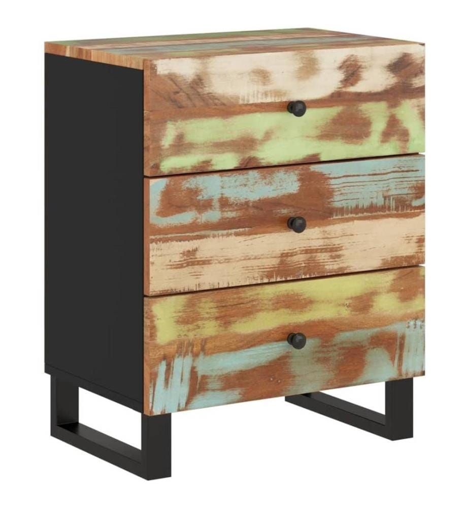 Nachttisch 50x33x62 cm Altholz Massiv & Holzwerkstoff