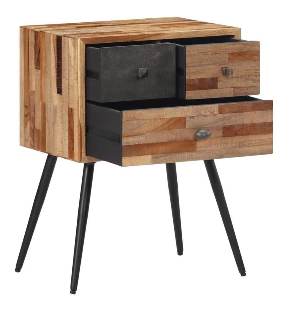 Nachttisch 47x31,5x60 cm Massivholz Teak