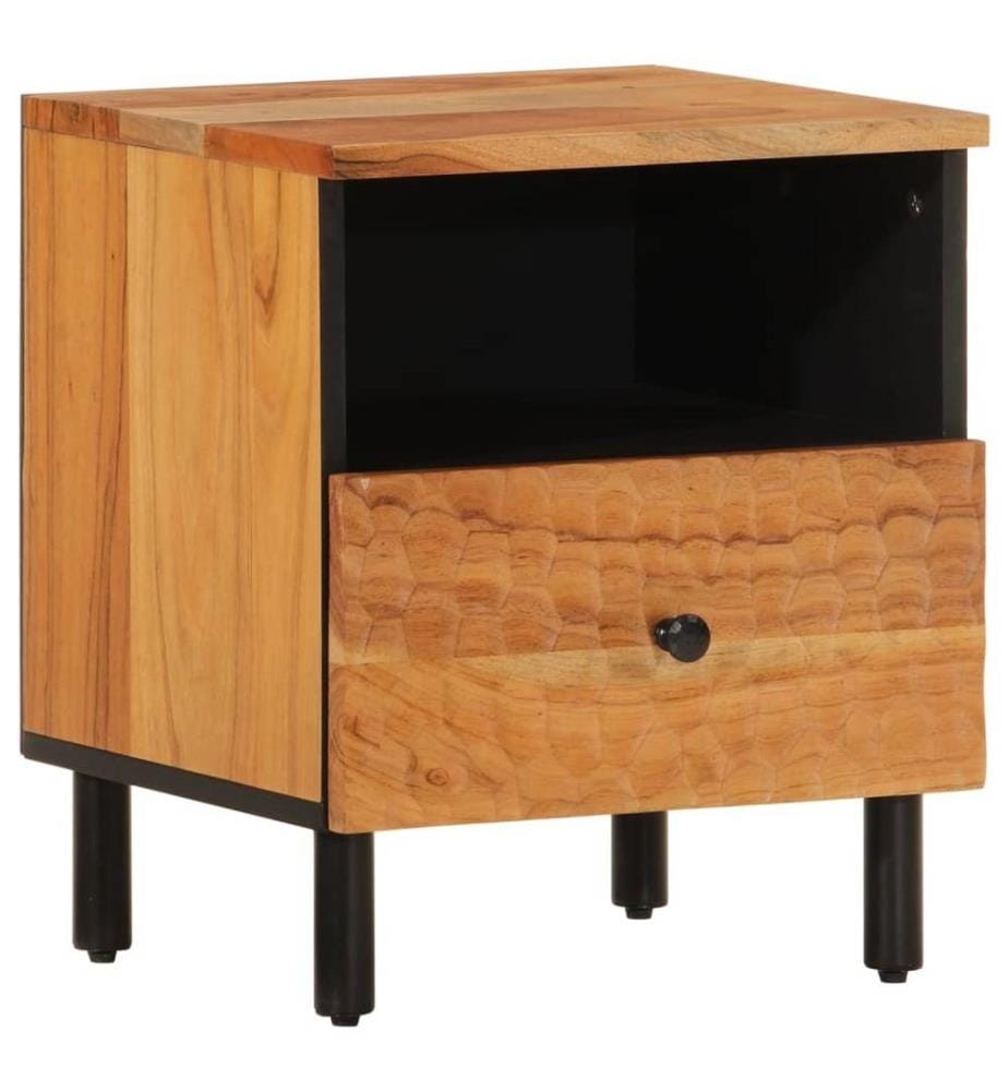 Nachttische 2 Stk. 40x33x46 cm Massivholz Akazie