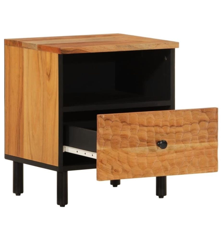 Nachttische 2 Stk. 40x33x46 cm Massivholz Akazie