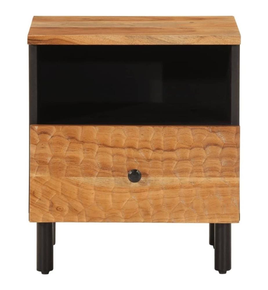 Nachttische 2 Stk. 40x33x46 cm Massivholz Akazie