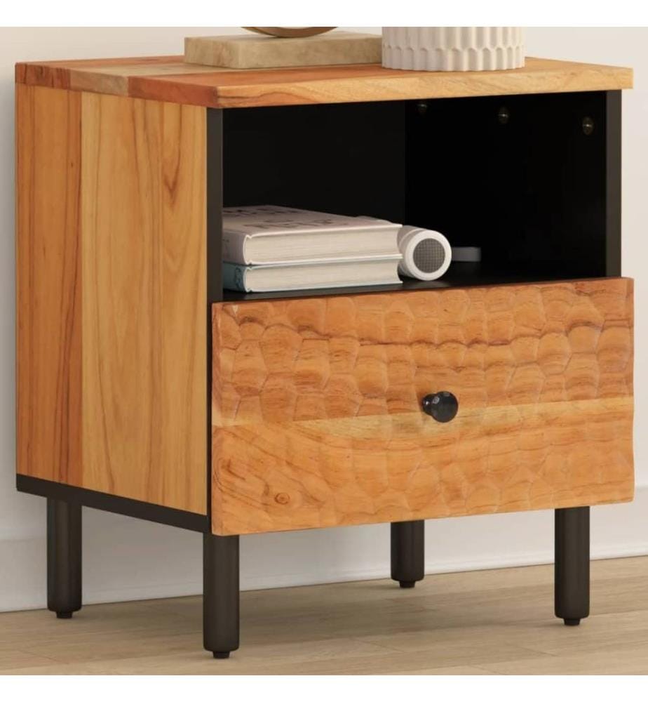 Nachttisch 40x33x46 cm Massivholz Akazie